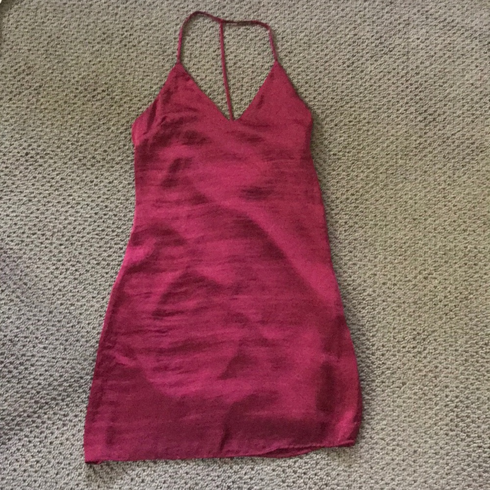Red silky dress, size xs/s